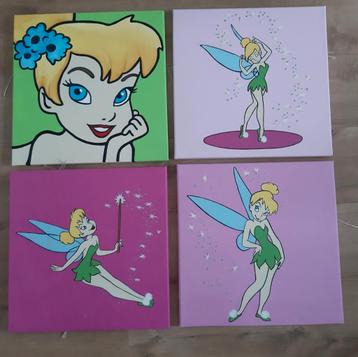 4 schilderijen tinkerbell beschikbaar voor biedingen