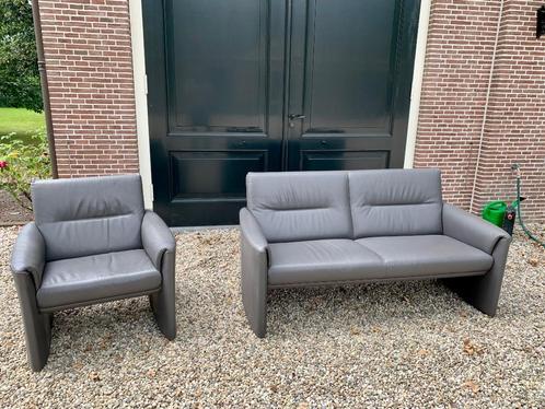 Leolux Boavista bank en fauteuil (NP 4.800), Huis en Inrichting, Banken | Bankstellen, Gebruikt, Rechte bank, Tweepersoons, 150 tot 200 cm