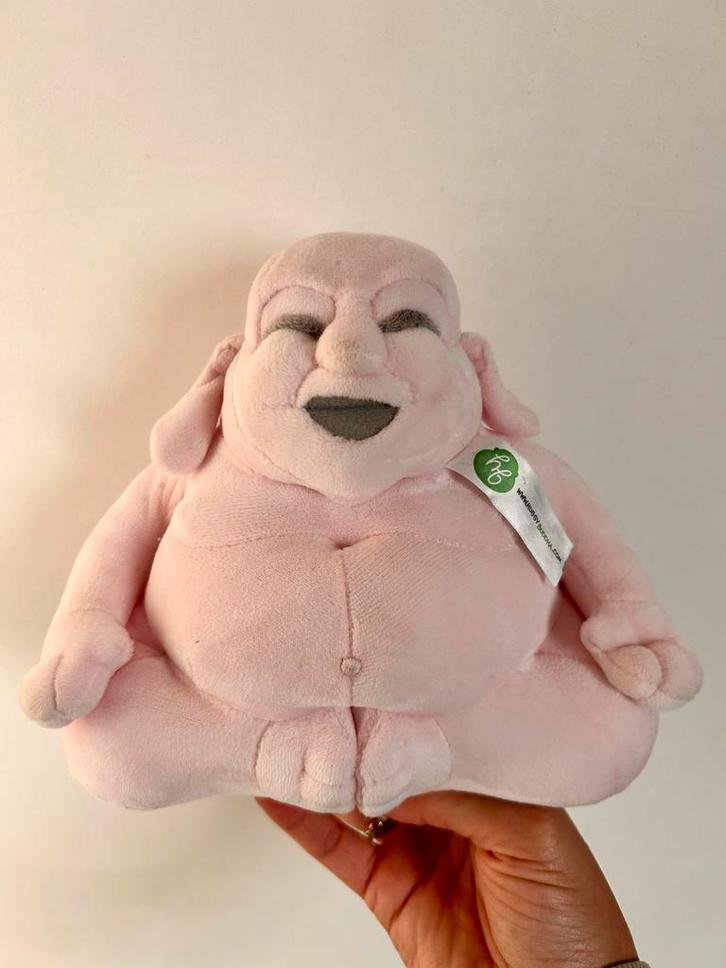 Huggy Buddha Knuffel - Zachtroze, Kinderen en Baby's, Speelgoed | Knuffels en Pluche, Zo goed als nieuw, Overige typen, Ophalen