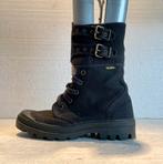 Palladium Pampa Peloton hoge schoenen laarzen 2 riempjes 39, Hoge laarzen, Zwart, Palladium, Ophalen of Verzenden