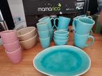 Jewel servies  groen zand en roze, Ophalen of Verzenden, Zo goed als nieuw, Overige stijlen, Kop(pen) en/of Schotel(s)