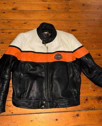 Zgan originele vintage leren harley Davidson jas ruime xl beschikbaar voor biedingen