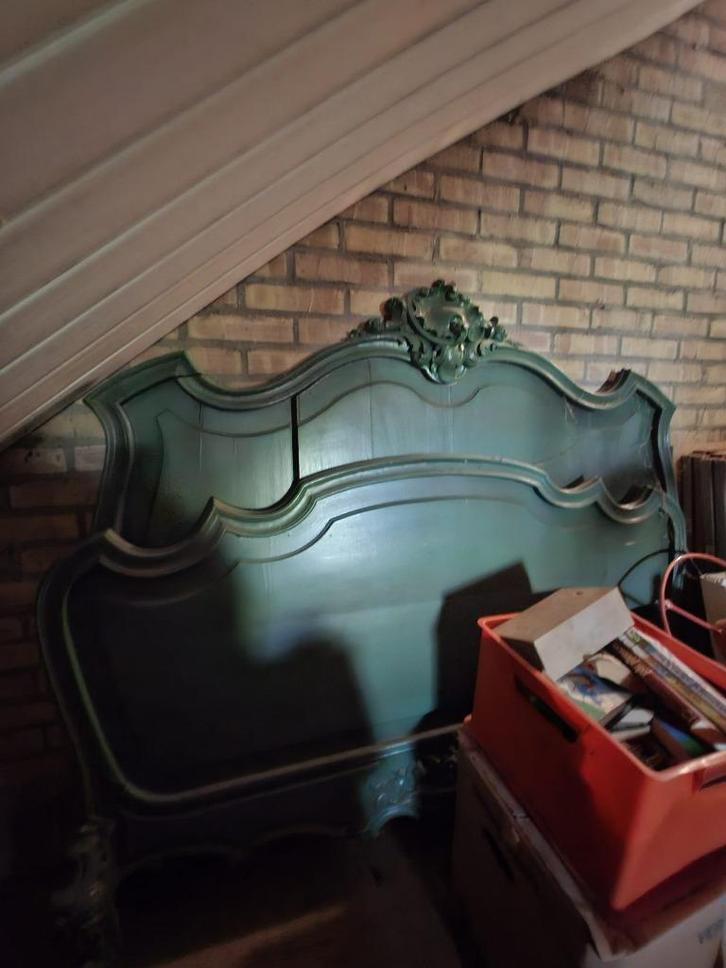 Hoofdbord en voetbord, Huis en Inrichting, Slaapkamer | Bedden, Gebruikt, Tweepersoons, 140 cm, Hout, Ophalen