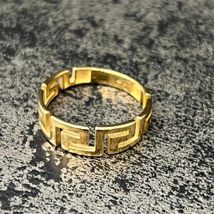 14k gouden ring versace model nieuw, Sieraden, Tassen en Uiterlijk, Ringen, Zo goed als nieuw, Heer, 20 of groter, Goud, Ophalen of Verzenden