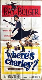 Where's Charly (1952) - Originele filmposter, Verzamelen, Posters, Ophalen of Verzenden, A1 t/m A3, Film en Tv, Rechthoekig Staand