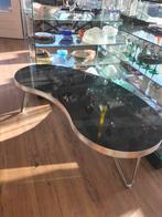 Bel Air boomerang tafel met zwart blad retro salontafel, Huis en Inrichting, Tafels | Salontafels, Ophalen, Gebruikt, 100 tot 150 cm
