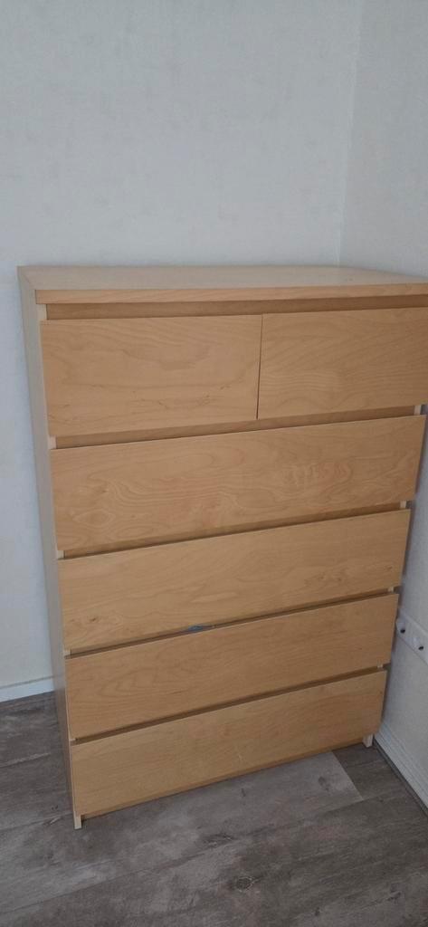 Ikea Malm ladekast met 6 lades, Huis en Inrichting, Kasten | Dressoirs, Gebruikt, 50 tot 100 cm, 25 tot 50 cm, Met lade(s), Ophalen