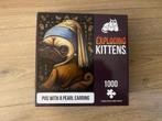 Puzzel 1000 Exploding Kittens Pug with a pearl earring, Ophalen of Verzenden, 500 t/m 1500 stukjes, Gebruikt, Legpuzzel