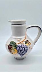 Vintage Portugese Kan - Druivenmotief, Huis en Inrichting, Ophalen of Verzenden, Gebruikt, Rechthoekig, Porselein of Keramiek