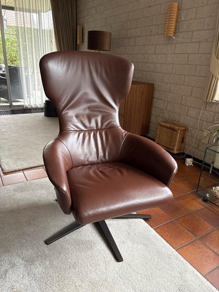 Relax fauteuil van leer, Huis en Inrichting, Fauteuils, Zo goed als nieuw, Leer, 75 tot 100 cm, Ophalen
