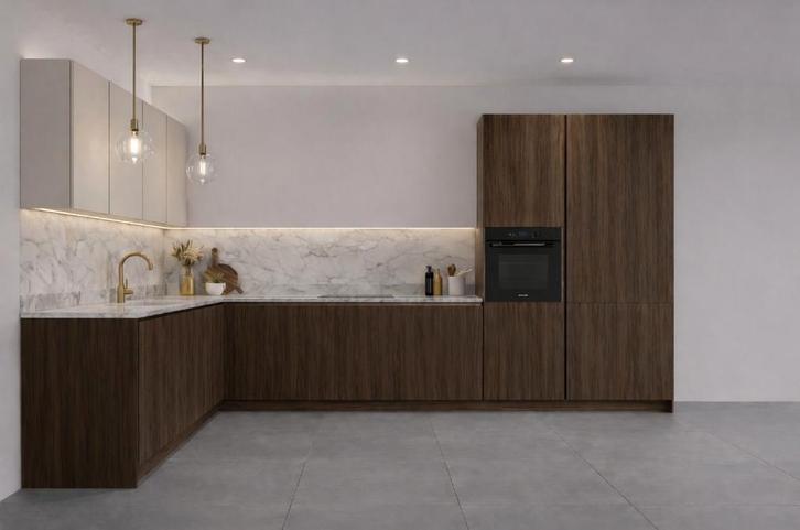 Japandi signature hoekkeuken, Huis en Inrichting, Keuken | Complete keukens, Nieuw, Hoekkeuken, Overige kleuren, Overige materialen