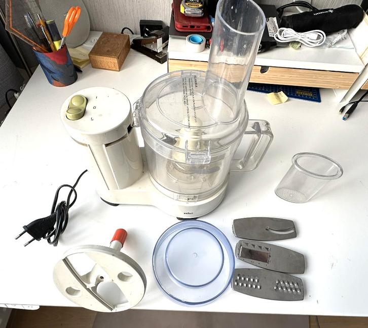 Braun Keukenmachine food processor foodprocessor MC1, Witgoed en Apparatuur, Keukenmixers, Gebruikt, 2 snelheden, Vaatwasserbestendig