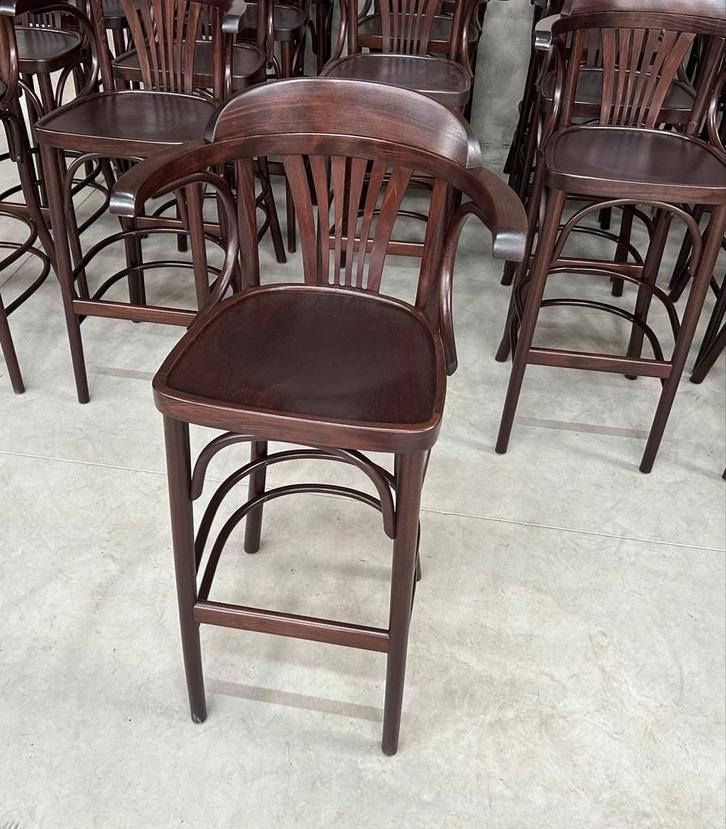 Thonet Barkrukken Met Armleuning, Huis en Inrichting, Barkrukken, Gebruikt, 60 tot 90 cm, Hout, Met voetsteun, Ophalen