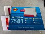 FRITZ!Box 7581 nieuw in doos + 2 Wifi-repeaters, Computers en Software, Routers en Modems, Ophalen of Verzenden, Nieuw, Router met modem