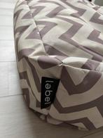 LebeL Zitzak beige met grijs/zilveren zigzag strepen, Huis en Inrichting, Zitzakken, Ophalen, Gebruikt, Beige, Zitzak