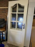 2 massieve opdekdeuren met glas voor binnen, Ophalen, Gebruikt, 80 tot 100 cm, Binnendeur