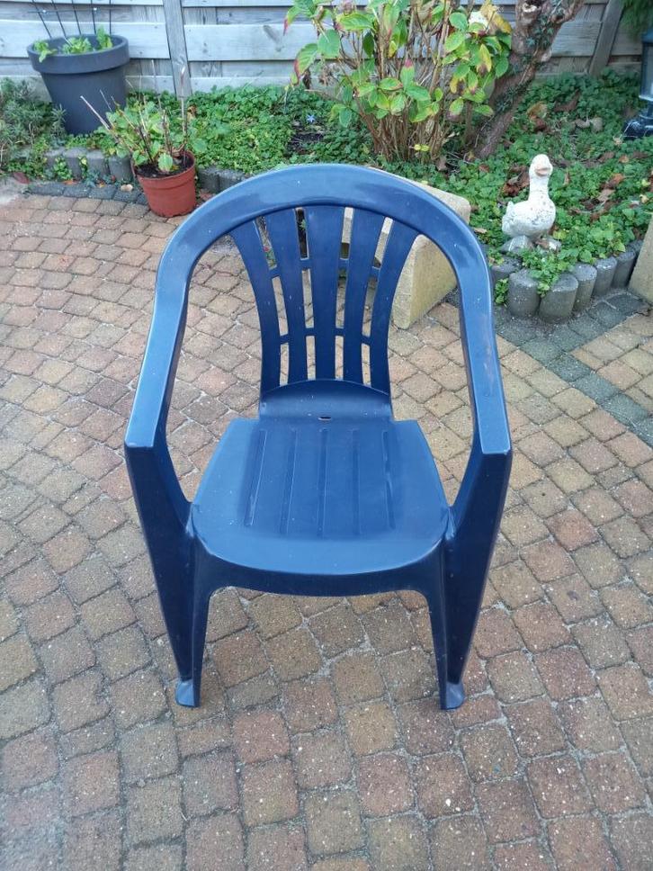 4 stuks Jardin stapelstoelen, Tuin en Terras, Tuinstoelen, Zo goed als nieuw, Kunststof, Stapelbaar, Ophalen