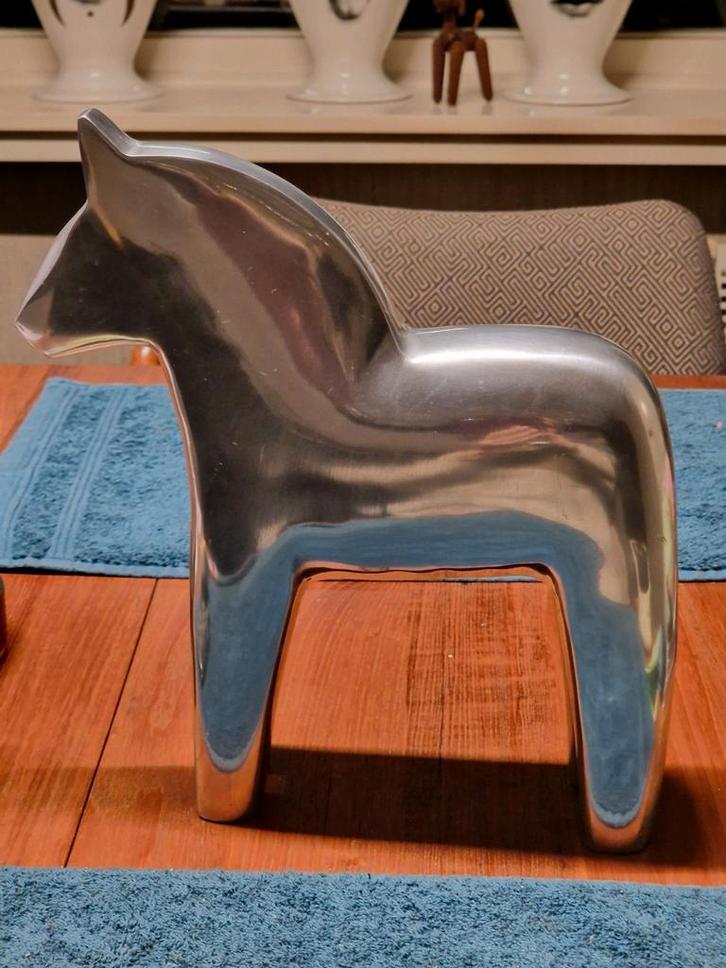 Vintage Ikea aluminium Dala Paard Jaren 90.Paulin Machado., Antiek en Kunst, Kunst | Designobjecten, Ophalen of Verzenden