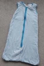 Baby peuter slaapzak, 90cm, blauw wit geruit, mouwloos, Slaapzak, Gebruikt, Ophalen of Verzenden, 85 tot 100 cm