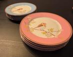 Pip Studio ontbijtborden 21cm 5x roze, 5x blauw, Ophalen, Nieuw, Bord(en), Overige stijlen