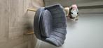 Velvet schelp stoel fauteuil grijs, Huis en Inrichting, Ophalen, Zo goed als nieuw, 50 tot 75 cm, Modern chique