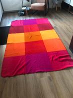 Kleurrijke Plaid Deken geblokt fleece, 100 tot 150 cm, 200 cm of meer, Ophalen of Verzenden, Zo goed als nieuw