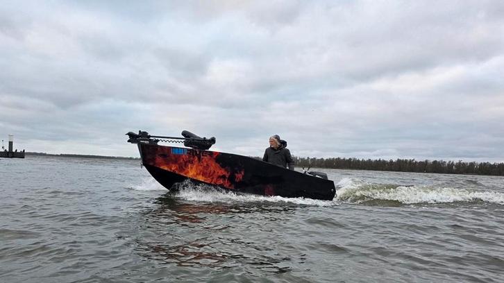 COMPLETE Visboot vis boot - 4m Mercury 15pk + trailer, Watersport en Boten, Motorboten en Motorjachten, Zo goed als nieuw, Aluminium