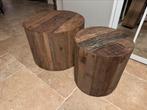 Ronde salontafels bijzettafels, Huis en Inrichting, Tafels | Bijzettafels, Minder dan 55 cm, Rond, Zo goed als nieuw, Ophalen