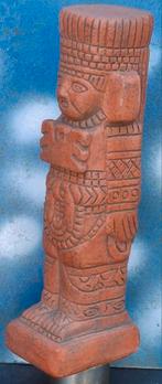 Mexicaanse Tula Warrior. Terra-cotta sculptuur. 27 cm., Ophalen