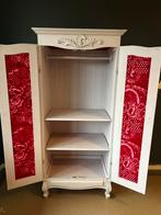 Roze Biedermeier Brocante Antieke Kledingkast Meisje, Huis en Inrichting, Kasten | Kledingkasten, Ophalen, Gebruikt, 50 tot 100 cm