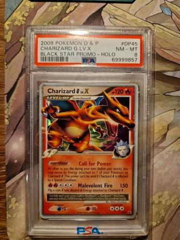 Charizard PSA Slab 8 Black Star Promo DP45 Diamond Pearl2009 beschikbaar voor biedingen