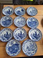11 Delfts Blauwe Borden Handgeschilderd, Antiek en Kunst, Antiek | Wandborden en Tegels, Ophalen of Verzenden