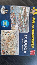 Jan van Haasteren 2x1000 Puzzel - Elfstedentocht, Ophalen, 500 t/m 1500 stukjes, Gebruikt, Legpuzzel