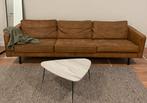 bruine leren bank, Huis en Inrichting, Ophalen, 250 tot 300 cm, Gebruikt, Driepersoons