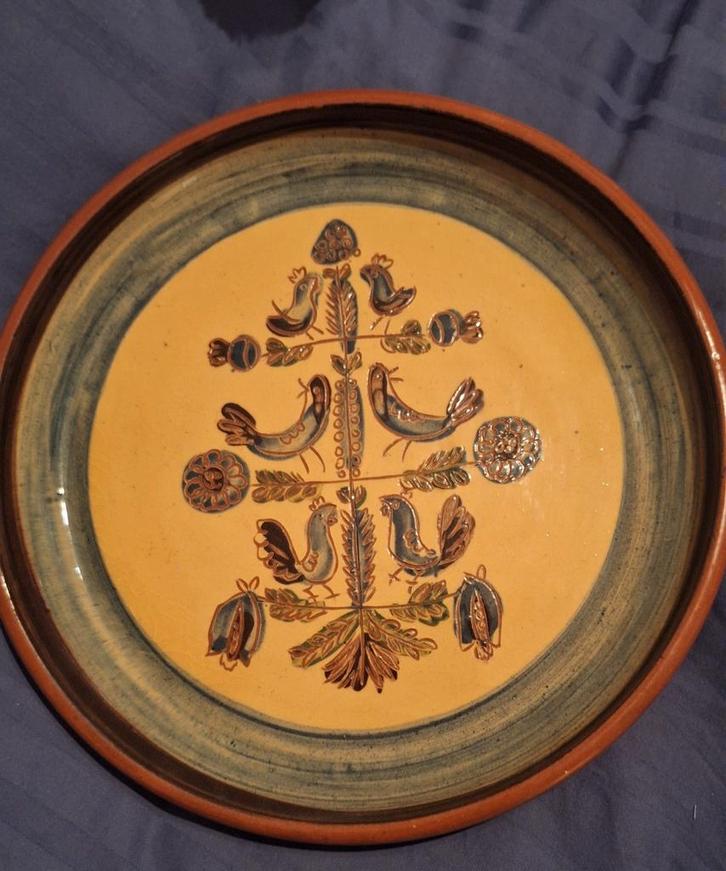 Vintage Decoratieve Schotel met Vogelmotief, Doe-het-zelf en Verbouw, Gereedschap | Handgereedschap, Gebruikt, Ophalen of Verzenden