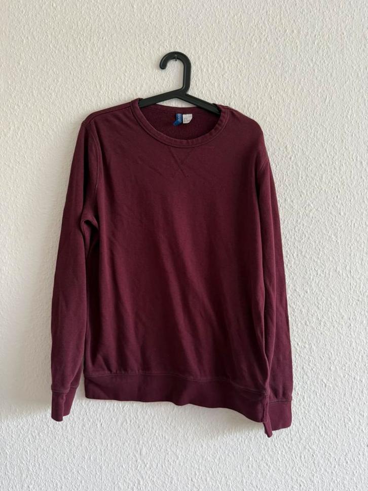 Bordeauxrode trui van H&M Divided, maat M, Kleding | Heren, Truien en Vesten, Zo goed als nieuw, Maat 48/50 (M), Rood, Ophalen of Verzenden