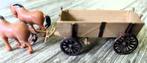 Mooie houten wagen met 2 paarden in H0, Overige merken, Gebruikt, Gelijkstroom of Wisselstroom, Overige typen