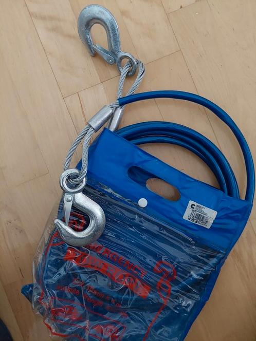 Sleepkabel staalkabel 10 mm x 4 meter met lussen en haken, Auto diversen, Overige Auto diversen, Ophalen of Verzenden