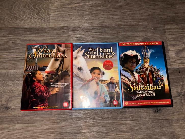 Waar is paard van sinterklaas 3x DVD’s., Cd's en Dvd's, Dvd's | Kinderen en Jeugd, Zo goed als nieuw, Film, Overige genres, Alle leeftijden