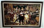 Schilderij de Nachtwacht, Rembrandt, fijn borduurwerk, Ophalen, 125 cm of meer, Zo goed als nieuw, Schilderij