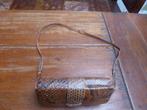 Vintage Afrikaans tasje, slangenleer, Sieraden, Tassen en Uiterlijk, Tassen | Damestassen, Ophalen of Verzenden, Gebruikt, Bruin