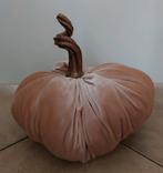 Velours Pompoen - Herfstdecoratie - 25cm, Ophalen of Verzenden, Zo goed als nieuw