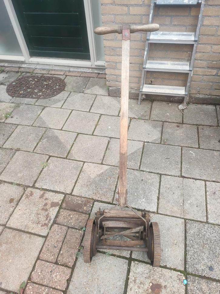 Ouderwetse Brill Handgrasmaaier, Tuin en Terras, Grasmaaiers, Gebruikt, Handgrasmaaier, Minder dan 30 cm, Kooimesmaaier, Ophalen
