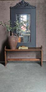 mooi grijs barok kuifspiegel toogspiegel spiegel, Ophalen, Gebruikt, Rechthoekig, Minder dan 100 cm