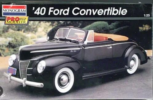 Bouwdoos 1940 Ford convertible 2n1 Monogram Pro Modeller, Hobby en Vrije tijd, Modelbouw | Auto's en Voertuigen, Nieuw, Auto, Groter dan 1:32