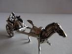 Miniatuur zilver DL11 koets + paard zilveren miniaturen, Verzenden, Zilver