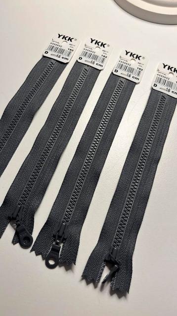 Rits 16cm, grijs | 4 stuks beschikbaar voor biedingen