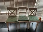 Eetkamer stoelen wit (ikea Ingolf model), Huis en Inrichting, Ophalen, Gebruikt, Drie, Wit