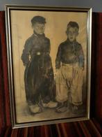 2 VOLENDAMSE JONGENS   LITHO VAN CEES BOLDING 1923, Antiek en Kunst, Ophalen of Verzenden