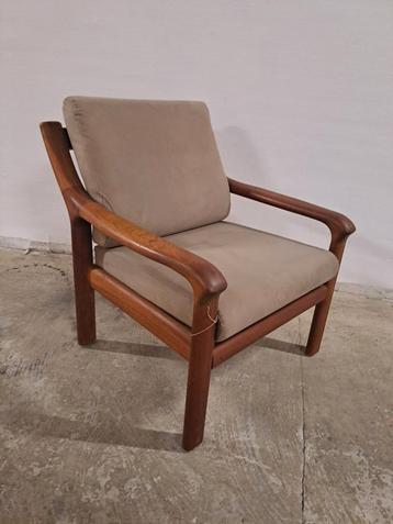 Vintage Deense fauteuil stoel mid century  beschikbaar voor biedingen